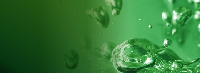 Green liquid bubbles